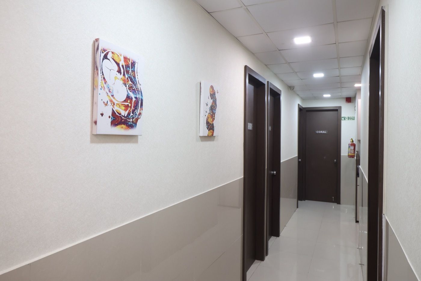 The renovated hallway of the hospital