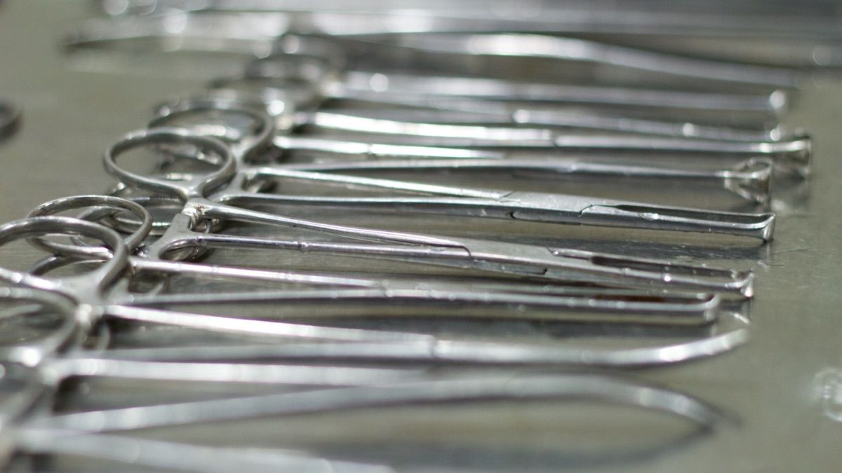 Surgical instruments laid out and ready